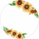 Ver imagem 1 de Painel Redondo de festa Floral Girassóis 150x150 - FGS02