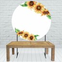 Ver imagem 2 de Painel Redondo de festa Floral Girassóis 150x150 - FGS02