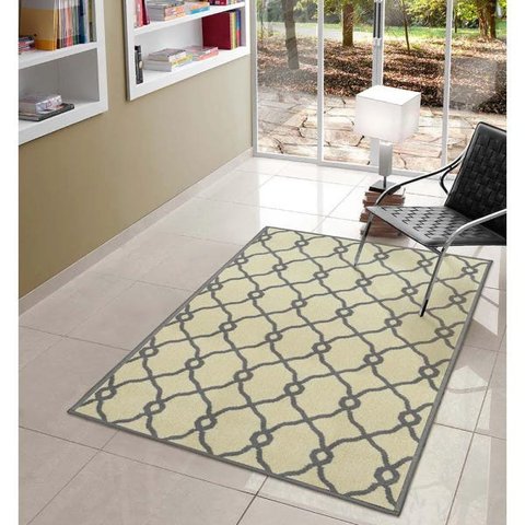 Tapete para Sala Herat Adana Palha Bege 1,00x1,50M - Kriar Tapetes