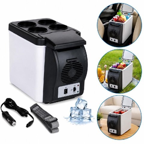 Mini Geladeira Refrigerador e Aquecedor 6 Litros Automotiva para Carro e Barco Profissional 12V