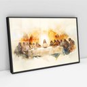 Ver imagem 2 de Quadro Decorativo Santa Ceia Aquarela Sala Quarto Casa Escritório
