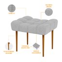 Ver imagem 4 de Puff Decorativo Para Sala De Estar Requinte L02 Linho Cinza - Lyam Decor