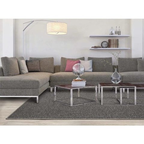 Tapete para Sala Lumiere N Cinza Mescla 2,00x3,00M - Kriar Tapetes