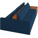 Ver imagem 4 de Sofá Ilha Modular para Sala 342cm com Puff Dublin K01 Veludo Azul Sintético Caramelo - Lyam Decor