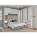 Ver imagem 2 de Guarda Roupa 9 Portas E 6 Gavetas Legno Crema Com Branco