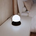Ver imagem 1 de Abajur Luminaria de Mesa Dama Moderno com Globo Vidro e Lâmpada Branco Frio