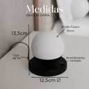 Ver imagem 3 de Abajur Luminaria de Mesa Dama Moderno com Globo Vidro e Lâmpada Branco Frio