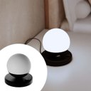 Ver imagem 2 de Abajur Luminaria de Mesa Dama Moderno com Globo Vidro e Lâmpada Branco Frio