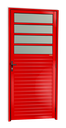 Ver imagem 1 de Porta de Cozinha Alumínio 86 Esq. V.Boreal Vermelho Brimak