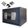 COFRE ELETRONICO DIGITAL DISPLAY LCD EM AÇO COM BANDEJA CHAVE RESERVA CHUMBADORES E SUPORTE DE PARED - 1