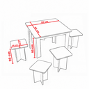 Ver imagem 2 de Mesinha Infantil com Banquetas em MDF