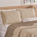 Ver imagem 2 de Colcha Casal Padrão Bella Dupla Face 03 Peças Avelã 100% Poliéster