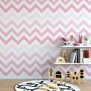 Ver imagem 2 de Papel de Parede Chevron Baby com Tons de Rosa - 2,50x0,50m