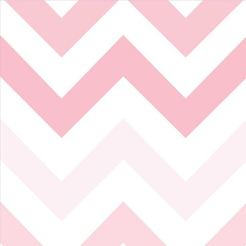 Papel de Parede Chevron Baby com Tons de Rosa - 2,50x0,50m