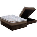 Ver imagem 1 de Cama Box Baú Casal: Colchão Molas Castor Pocket Revolution + Base CRC Suede Brown(138x188)