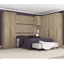 Ver imagem 2 de Guarda-Roupa Casal com Cabeceira 8 Peças Modena Vii Demóbile