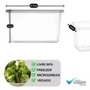 Ver imagem 4 de Potes Transparente Volare Rischioto 2l Retangular - 2,0 Litros - Panami