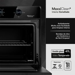 Forno Elétrico de Embutir Eos 47l Porta de Vidro All Black Efe47ep 220v - 4