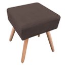 Ver imagem 1 de Puff Decorativo Ibiza Quadrado Suede - Marrom