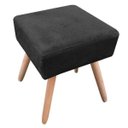 Ver imagem 1 de Puff Decorativo Ibiza Quadrado Suede - Preto