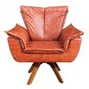 Ver imagem 3 de Kit Namoradeira com 01 Poltrona Giratória Opala Corano Base de Madeira - D'Rossi - Corano Nozes