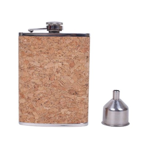 Cantil em Aço Inox e Cortiça com Funil