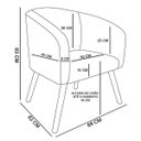 Ver imagem 6 de Poltrona Stella Linho A72 com Corino Pés Palito - D'Rossi - Cinza