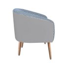 Ver imagem 3 de Poltrona Stella Linho A72 com Corino Pés Palito - D'Rossi - Cinza