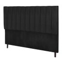 Ver imagem 2 de Cabeceira Casal King Jbe Moveis Leblon Marrom 195cm Para Cama Box 193cm Decoração Quarto - Preto