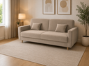 Ver imagem 1 de Sofá Cama Emília 2 Lugares 190cm Suede Bege Matrix