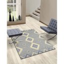 Ver imagem 1 de Tapete para Sala Supreme Lyre 03-28 Azul Claro 1,00x1,50M - Kriar Tapetes