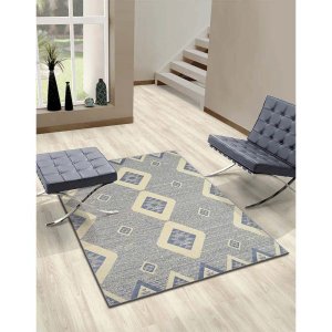 Tapete para Sala Supreme Lyre 03-28 Azul Claro 1,00x1,50M - Kriar Tapetes