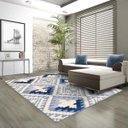 Ver imagem 1 de Tapete para Sala Supreme Lyre Celeste 04-33 Azul 1,50x2,00M - Kriar Tapetes