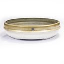 Ver imagem 1 de Vaso Bacia Decorativo Osaka Branco Gold Vietnamit G 16 Cm B02 - D'Rossi