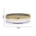 Ver imagem 2 de Vaso Bacia Decorativo Osaka Branco Gold Vietnamit G 16 Cm B02 - D'Rossi
