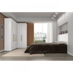 Guarda-Roupa Modulado Casal com Cabeceira 4 Portas 4 Gavetas Módena Xi Demóbile - 2