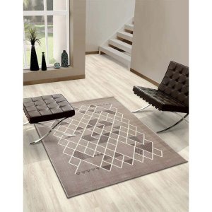 Tapete para Sala Supreme Lyre Duna 02-19 Bege 1,00x1,50M - Kriar Tapetes