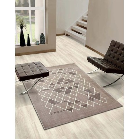 Tapete para Sala Supreme Lyre Duna 02-19 Bege 1,00x1,50M - Kriar Tapetes