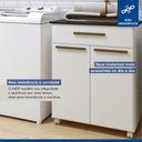 Ver imagem 7 de Lavanderia Modulada 2 Armários Aéreo 1 Balcão Teresópolis - Kaiki Móveis Branco