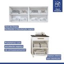 Ver imagem 6 de Lavanderia Modulada 2 Armários Aéreo 1 Balcão Teresópolis - Kaiki Móveis Branco