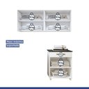 Ver mais imagens de Lavanderia Modulada 2 Armários Aéreo 1 Balcão Teresópolis - Kaiki Móveis Branco