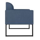 Ver imagem 4 de Poltrona Marisa Suede Base Metálica Preto D’Rossi - Azul Marinho
