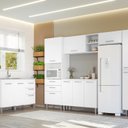 Ver imagem 1 de Conjunto Cozinha Modulada Completa 5 Peças e Balcão para Pia sem Tampo 118cm Iris Branco