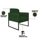 Ver imagem 6 de Poltrona Marisa Suede Base Metálica Preto D’Rossi - Verde