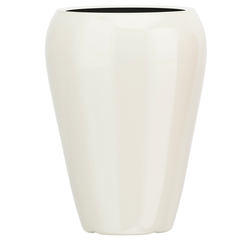 Vaso Fibra de Vidro Cachepot 46cm Vietnamita Decorativo Sala Plantas Off White