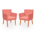 Ver imagem 1 de Kit com 2 Poltronas Cadeiras Elegante Confortável e Reforçada para Sala Carol Suede
