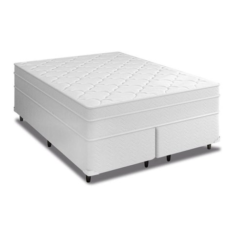 Cama Box Queen + Colchão Molas Ensacadas Don Confort Europillow 158x198x74cm