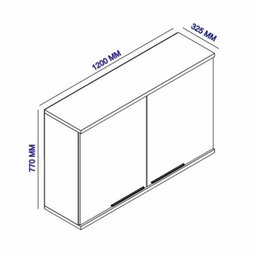 Armário Indekes Munique 2 Portas 120 cm 6154 - 3