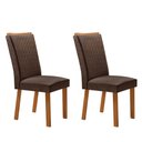 Ver imagem 1 de Conjunto com 2 Cadeiras Lisa MDF para Sala de Jantar Moderna Mobília