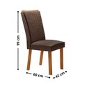Ver imagem 3 de Conjunto com 2 Cadeiras Lisa MDF para Sala de Jantar Moderna Mobília